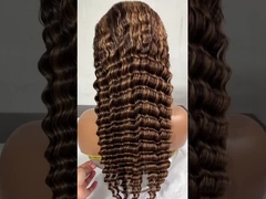 Piano 4 27 deep wave front kant 13*4 maagdelijk menselijk haar front kant pruik