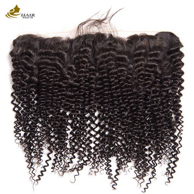 Frontaal menselijk haar kant sluiten 13x4 HD Kinky Curl Mensen haar Frontaal kant sluiten