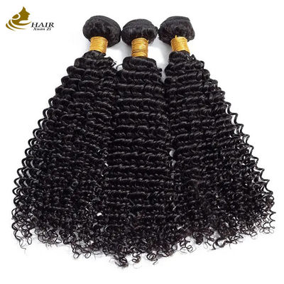 Krullende textuur Afro Kinky Bundels Virgin Wavy Human Hair Bundles Weft