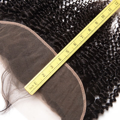 Frontaal menselijk haar kant sluiten 13x4 HD Kinky Curl Mensen haar Frontaal kant sluiten