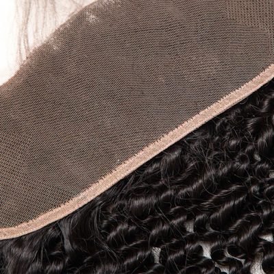 Frontaal menselijk haar kant sluiten 13x4 HD Kinky Curl Mensen haar Frontaal kant sluiten
