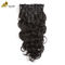 Human Remy Body Wave 18 inch Curly Clip In Haar Extensions