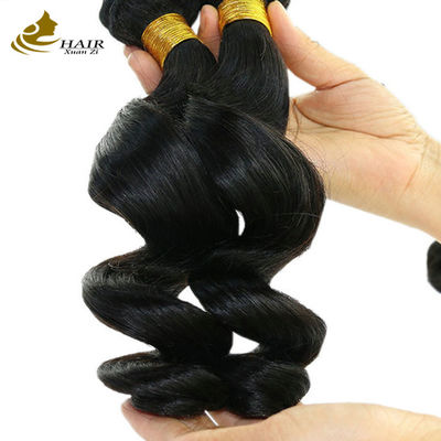 Natuurlijke zwarte Cambodjaanse maagdelijke 16 inch Braziliaanse haar losse golf OEM