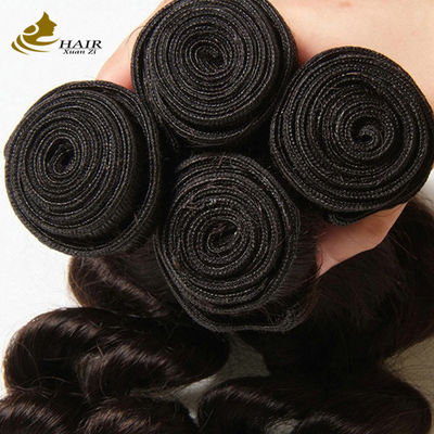 Natuurlijke zwarte Cambodjaanse maagdelijke 16 inch Braziliaanse haar losse golf OEM