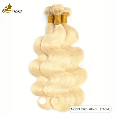 Onverwerkte Braziliaanse haarbundel Weefsel en afsluiting 613 Kleurige blonde ODM haarbundels