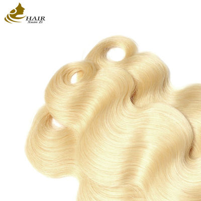 613 Blonde kleur maagdelijk menselijk haar weefsel weefsel zonder verwarring Geen verwerping