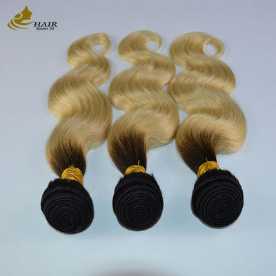 613 Blond maagdelijk menselijk haar bundels Weft extensies met afsluiting Met snelle verzending