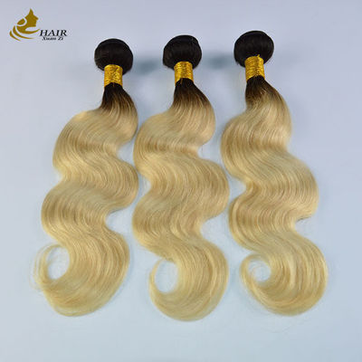 613 Blond maagdelijk menselijk haar bundels Weft extensies met afsluiting Met snelle verzending