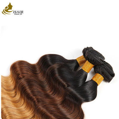 Ombre Body Wave Braziliaans maagdelijk haar Weave menselijk haar bundels met sluiting