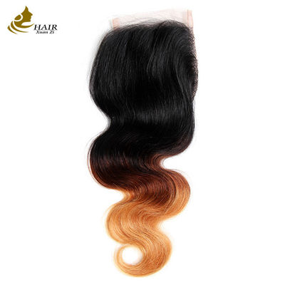 Ombre Body Wave Braziliaans maagdelijk haar Weave menselijk haar bundels met sluiting