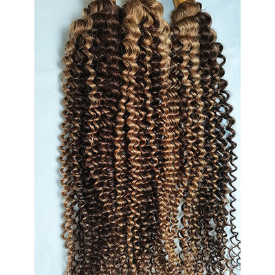 Kinky Curl Hair Bundles P4/27 Ombre Mensenhaarverlengingen Haarweefsel