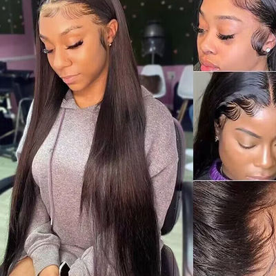 Groothandel Peruk voor menselijk haar HD 13X4 Transparante kant Frontale Pre Plucked Hair Peruk