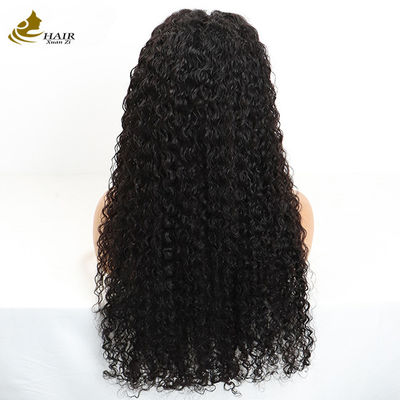 Groothandel Transparent 13X4 kant Front Kinky Curl Braziliaanse Virgin Human Hair Wig