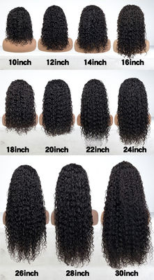 Groothandel Transparent 13X4 kant Front Kinky Curl Braziliaanse Virgin Human Hair Wig