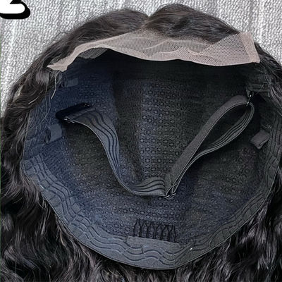 12 inch lijmloos 5 * 5 Front kant Mensen haar pruik Water Wave lijmloos zijde top full kant pruik