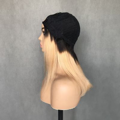 U-deel pruik T1b/27 Kleur Beginner Vriendelijk Rechte Kleefloze Beschermende Stijl Mensenhaar pruik 150% Dichtheid