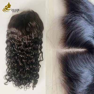 250% Dichtheid 20 inch Natuurlijk Zwart Watergolf HD 13*6 Lijmloze Volle Lace Pruik met natuurlijke haarlijn