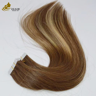 Populaire huidweefsel Recht 100% Remy Mensenhaar Tape Haarverlengingen Cuticle Aligned Virgin Hair