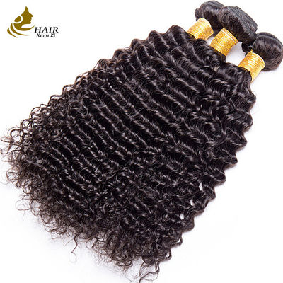 18 inch Raw Virgin Human Hair Weft Bundles Kinky 1B Natuurlijk Zwart