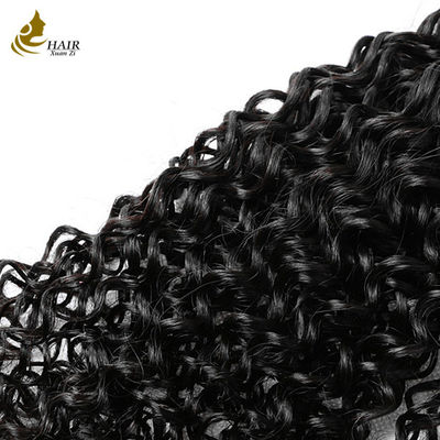 18 inch Raw Virgin Human Hair Weft Bundles Kinky 1B Natuurlijk Zwart