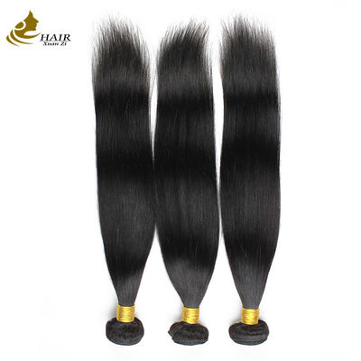 100% Braziliaans menselijk haar 36 inch bundels met sluiting natuurlijke kleur