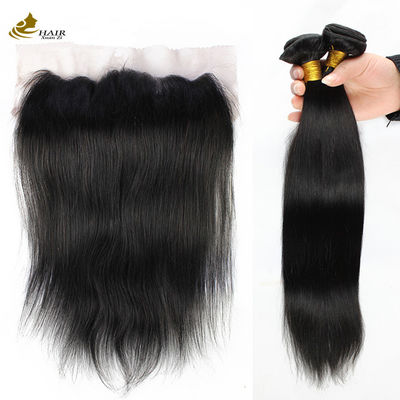 Straight Remy Brazilian Human Hair Bundle met kant voorkant