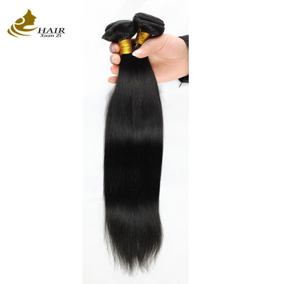 100g maagdelijke menselijke haarverlengingen Natural Black Straight met afsluiting