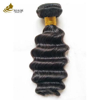 Grade 12A Deep Wave Virgin Human Hair Bundles 95-100g met afsluiting op maat