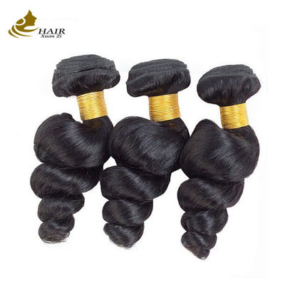 Dubbele weft maagdelijk menselijk haar bundels losse golf 8 inch-30 inch met sluiting