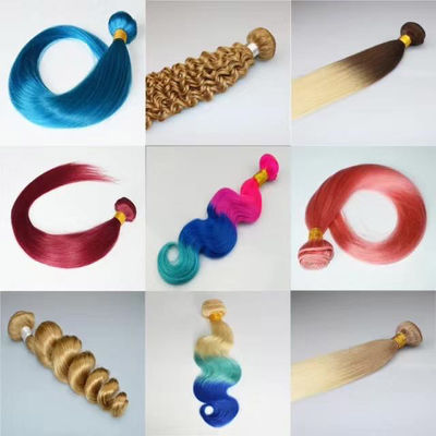 Indiase Remy Ombre Mensenhaar Bundels Extensies Op maat gemaakte kleur