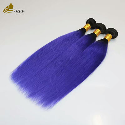Populaire kleur Remy Mensenhaar Weave Blauwe Kleur Ombre Mensenhaar Extensies
