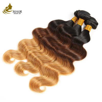 Fabrieksprijs Ombre Human Hair Extensions 1b/4/27 Braziliaans Maagdelijk Haar Body Wave Bundels Met Sluiting
