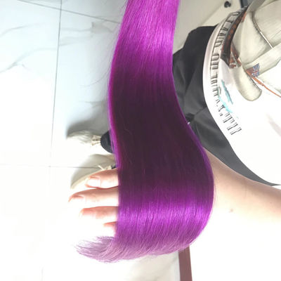 Zacht roze Ombre Weaving Hair Extensions Rechte bundels