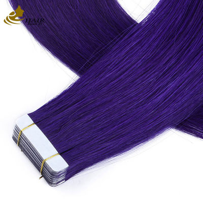 Braziliaanse dubbel getrokken band in haar extensies 30 inch paars