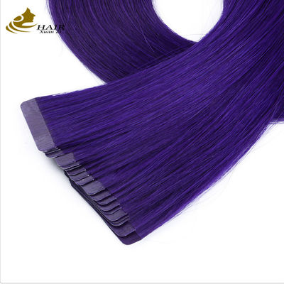 Braziliaanse dubbel getrokken band in haar extensies 30 inch paars