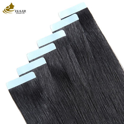 Zwarte onzichtbare band in haarverlengingen eenzijdige 100g maagdelijke menselijke haarverlengingen