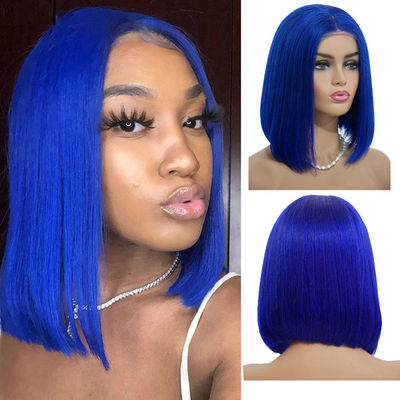 Korte volle frontale kant pruik 10 inch Bob pruik 1b Bruine kleur