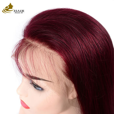 130% Dichtheid 99J Kleur maagdelijk menselijk haar Voorkant kant pruik Rechte aangepaste menselijk haar pruiken