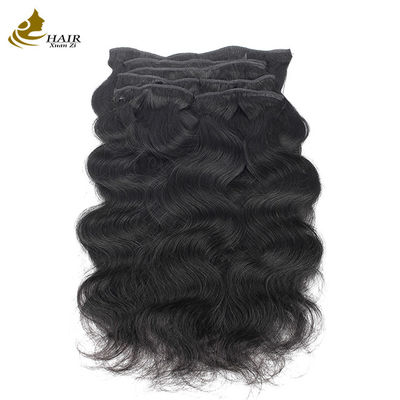 Kleuren naadloze clip in haar extensies lichaam golf 18 inch