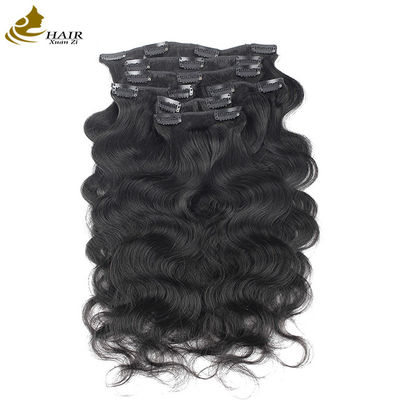 Kleuren naadloze clip in haar extensies lichaam golf 18 inch