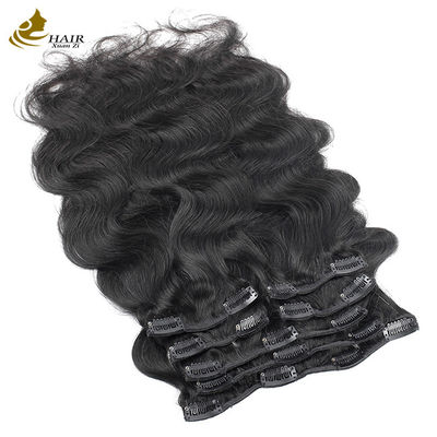 Kleuren naadloze clip in haar extensies lichaam golf 18 inch