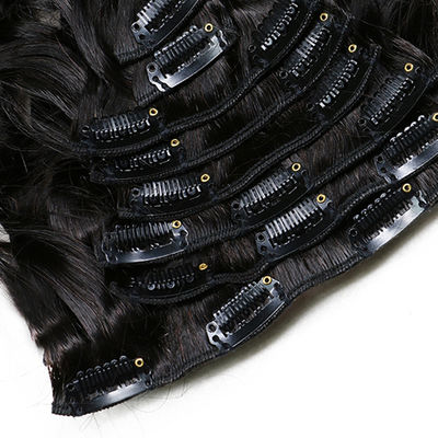 ODM Zwarte Clip In Hair Extensions Diepgolf Snelle Weef Lichte
