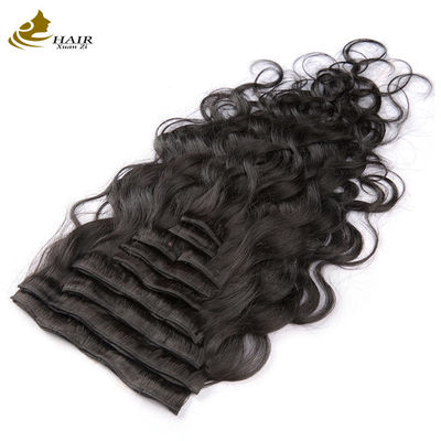 Human Remy Body Wave 18 inch Curly Clip In Haar Extensions