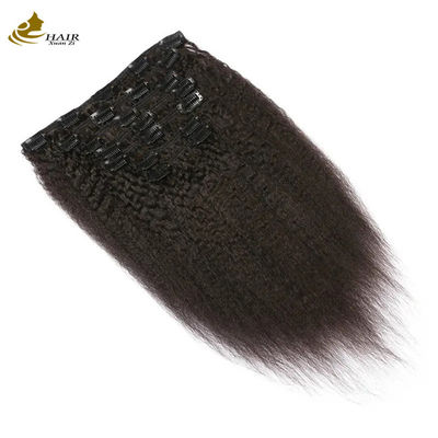 Yaki Kinky Maleisisch Weave Hair Seamless Clip In Extensions 7pcs