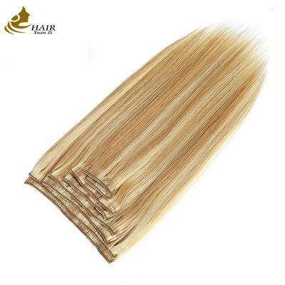 Vrouwelijk menselijk haar Clip In Extensions Ponytail Straight Piano kleur