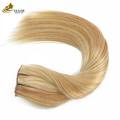 Vrouwelijk menselijk haar Clip In Extensions Ponytail Straight Piano kleur