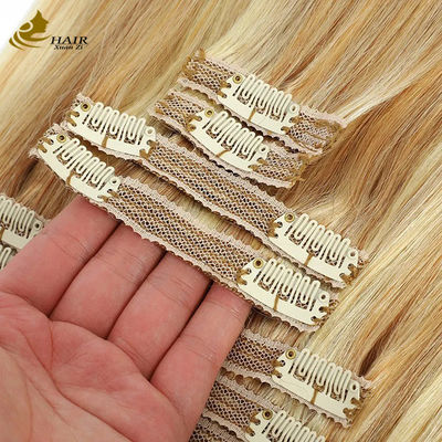 Vrouwelijk menselijk haar Clip In Extensions Ponytail Straight Piano kleur