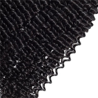 Krullende textuur Afro Kinky Bundels Virgin Wavy Human Hair Bundles Weft