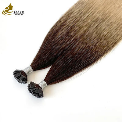 Flat Keratin T U Tip Remy Hair Extensions Blond op maat