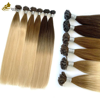 Flat Keratin T U Tip Remy Hair Extensions Blond op maat